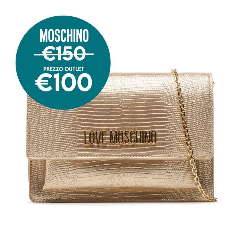 borsa oro love moschino a prezzo outlet