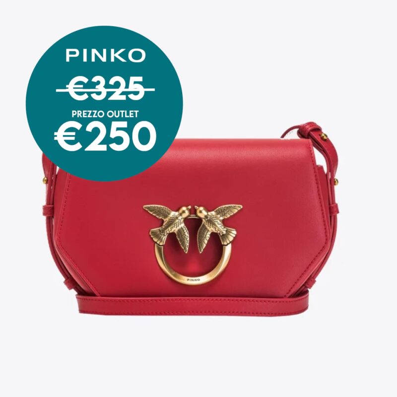 borsa di pelle rossa pinko