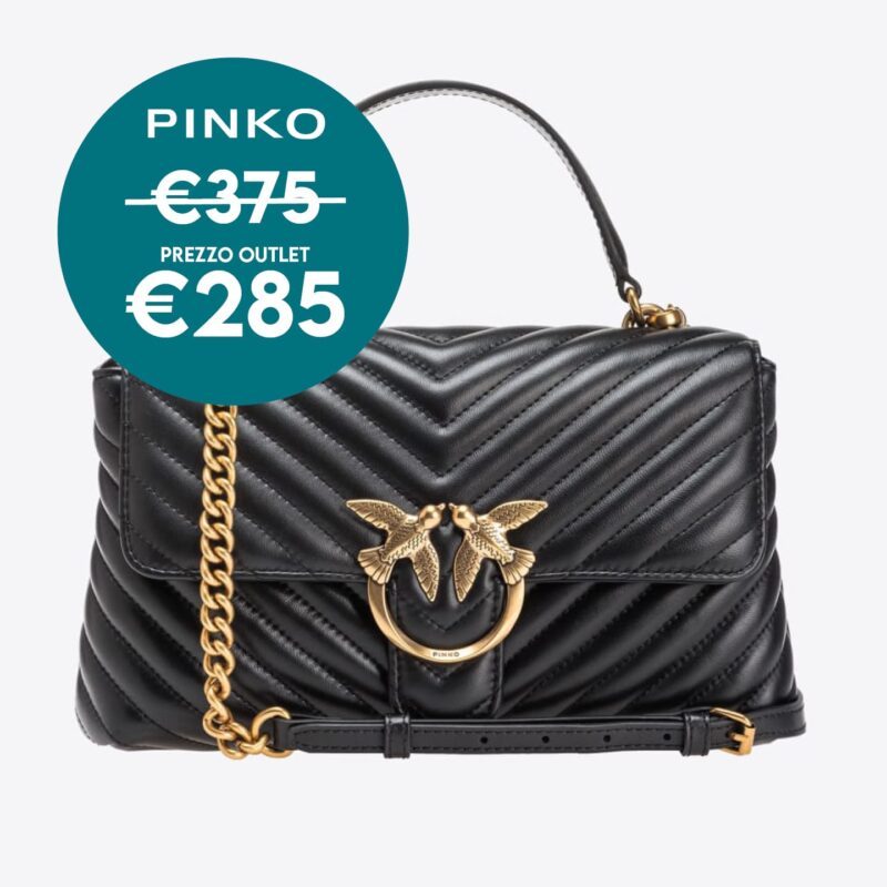 borsa pinko nera di pelle